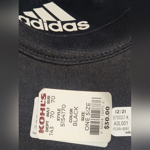 adidas Womens Areoready Black With Silver Logo Hat Areoready Drying Technology - Picture 5 of 8